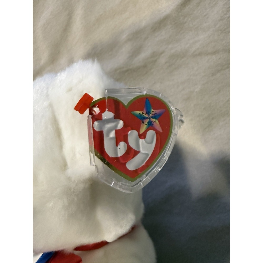 2000 Ty Beanie Buddy "Libearty" Retired Patriotic Bear BB3 - Picture 3 of 10